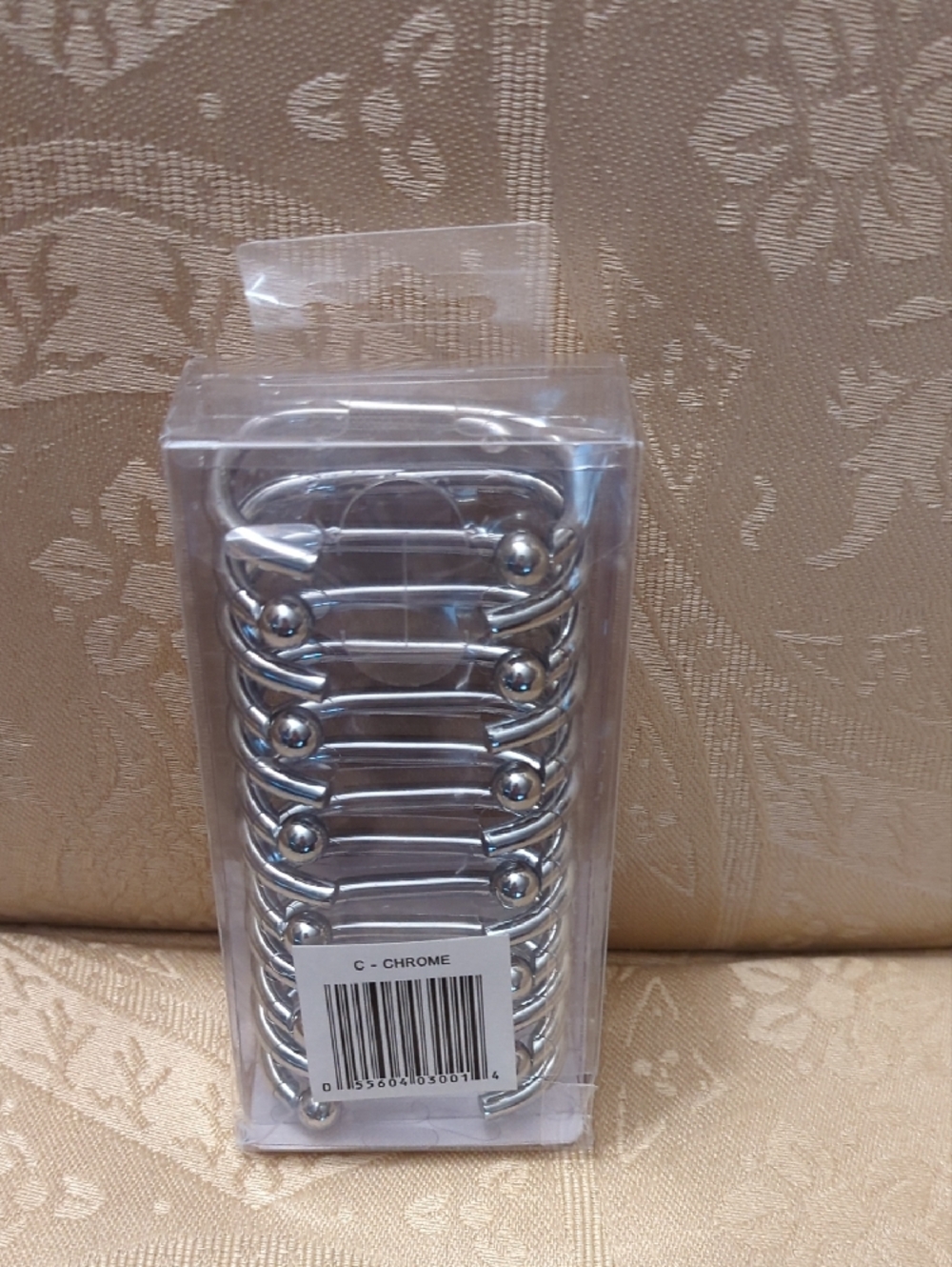 New In Box Splash Chrome Shower Rings - Silver Finish - Picture 2 of 4